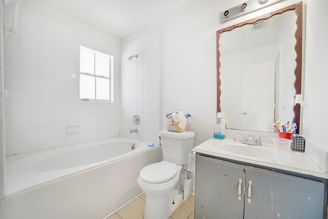 4014 Timber Cor, Houston, TX 77082 - full bath with vanity, shower / bathtub combination, and tile patterned flooring