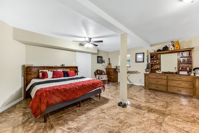 19757 Dorris Dr, Magnolia, TX 77355 - bedroom featuring ceiling fan and baseboards