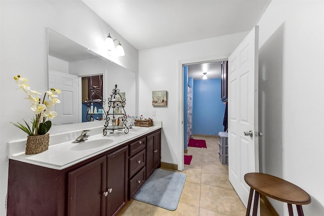 19757 Dorris Dr, Magnolia, TX 77355 - bathroom featuring vanity and tile patterned flooring