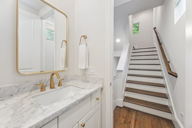 1010 W 24th St Unit N, Houston, TX 77008 - stairway with healthy amount of natural light and wood finished floors