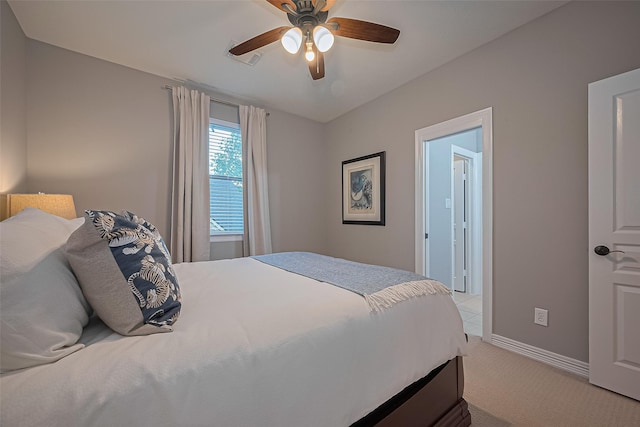 18315 Cape Lookout Way, Humble, TX 77346 - bedroom featuring light carpet and ceiling fan