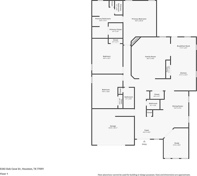 5343 Oak Cove Dr, Houston, TX 77091 - view of floor plan / room layout