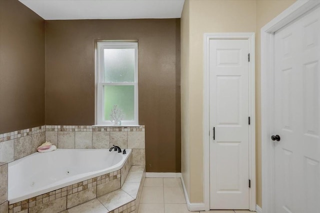 5343 Oak Cove Dr, Houston, TX 77091 - full bath with a whirlpool tub and tile patterned floors