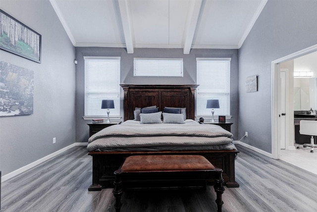 2302 Lakecrest Gardens Dr, Katy, TX 77493 - bedroom featuring light wood-type flooring, multiple windows, and ornamental molding