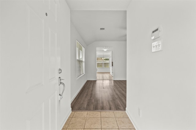 11007 View Pointe Ln, Houston, TX 77034 - hallway with baseboards and light tile patterned floors