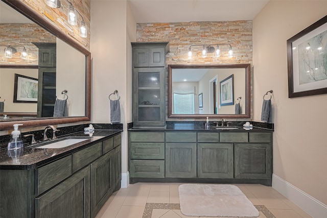 2418 Sandhill Crest Ln, Brookshire, TX 77423 - bathroom featuring vanity and tile patterned floors