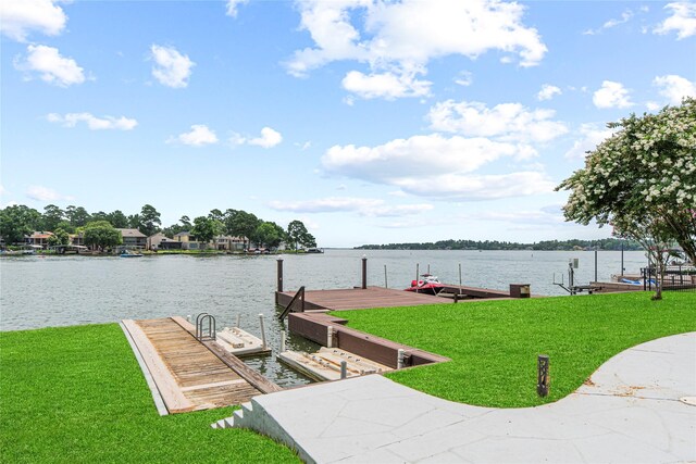 3114 Canterbury Ln, Montgomery, TX 77356 - dock area featuring a water view and a lawn