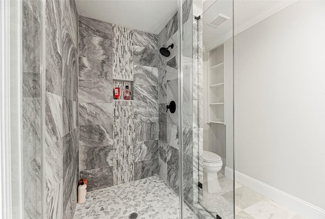 3114 Canterbury Ln, Montgomery, TX 77356 - full bathroom with a shower stall and marble finish flooring