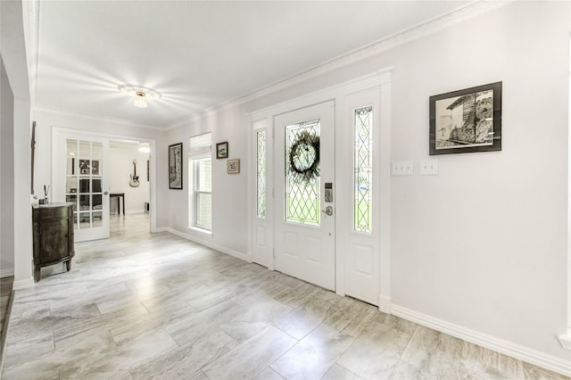 11715 Cypresswood Dr, Houston, TX 77070 - entrance foyer with ornamental molding and baseboards