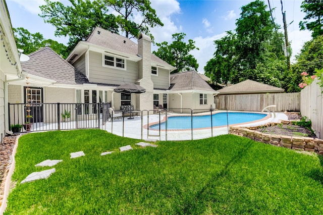 11715 Cypresswood Dr, Houston, TX 77070 - view of swimming pool with a patio and a fenced backyard