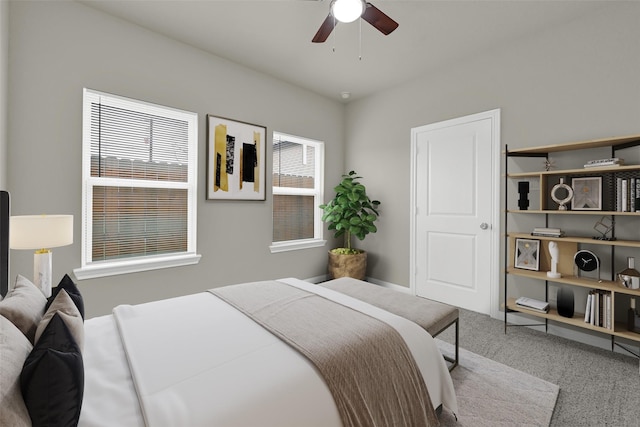 8004 Birmingham St A/B, Unit A/B Houston, TX 77028 - carpeted bedroom with ceiling fan