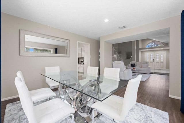 9827 Gold Cup Way, Houston, TX 77065 - dining area featuring wood finished floors and recessed lighting
