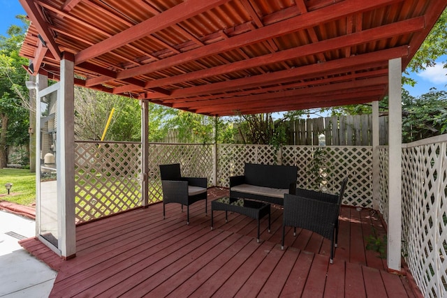 9827 Gold Cup Way, Houston, TX 77065 - deck with an outdoor living space