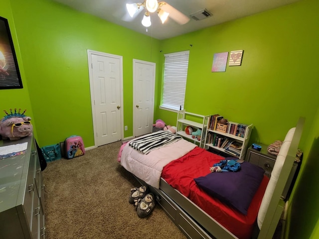 3214 Worthington Dr, Pearland, TX 77584 - carpeted bedroom featuring ceiling fan