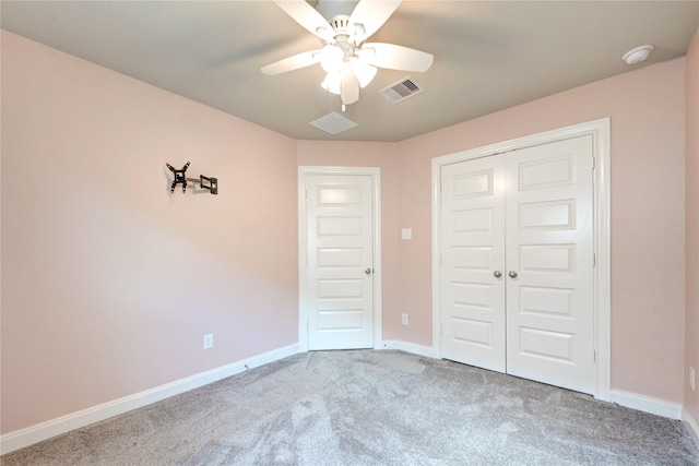 11442 Harmony Summit Trce, Richmond, TX 77406 - unfurnished bedroom with carpet flooring, a closet, and ceiling fan