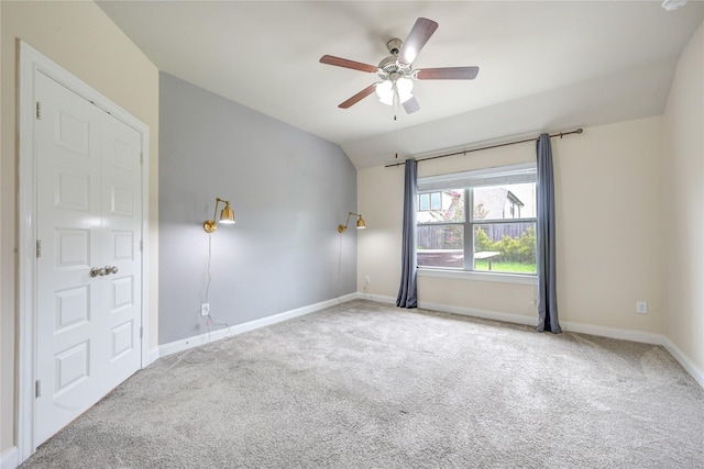 11442 Harmony Summit Trce, Richmond, TX 77406 - carpeted empty room featuring lofted ceiling and a ceiling fan