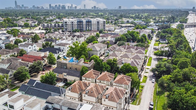6107 Stillman St, Houston, TX 77007 - drone / aerial view of city skyline