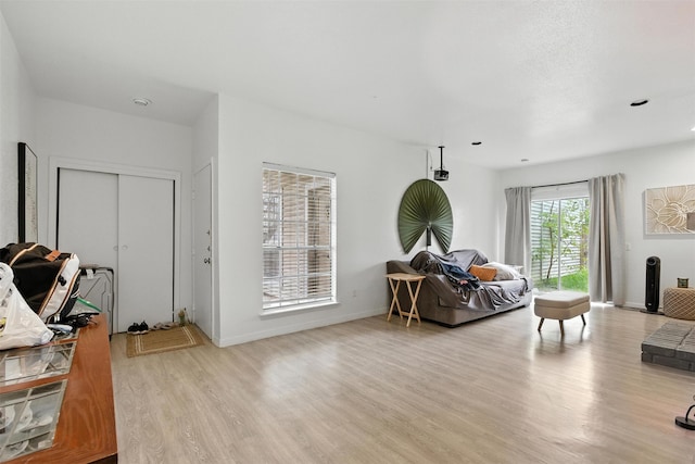 9809 Richmond Ave Unit H10, Houston, TX 77042 - living room featuring light wood-type flooring and baseboards