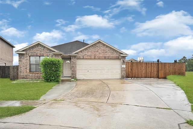 9002 Saint Laurent Ln, Houston, TX 77044 - view of front of property featuring brick siding, an attached garage, concrete driveway, and a shingled roof