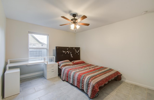 4639 Regal Shadow Ln, Sugar Land, TX 77479 - bedroom with light tile patterned floors and a ceiling fan