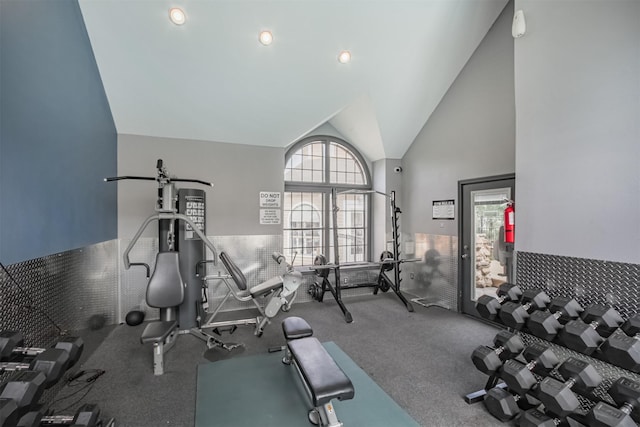 2300 Old Spanish Trl Unit 1060, Houston, TX 77054 - workout room with plenty of natural light and high vaulted ceiling