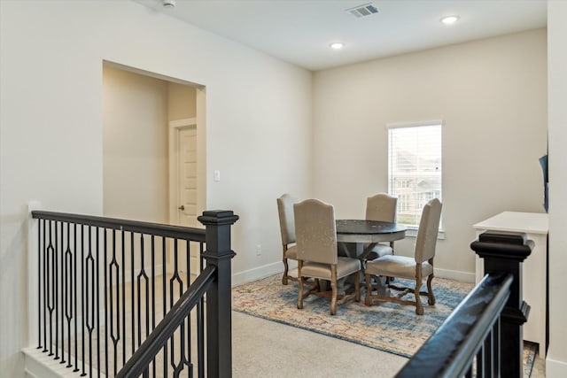 14115 Garibaldi Dr, Cypress, TX 77433 - dining room with carpet flooring and recessed lighting