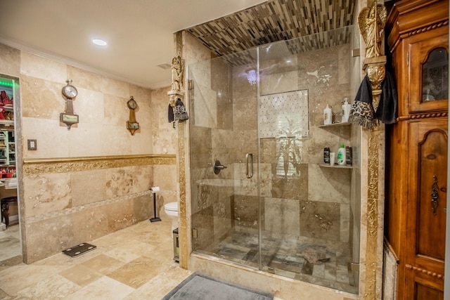 2019 Vanamen Ct, Conroe, TX 77304 - full bathroom with tile walls and a stall shower