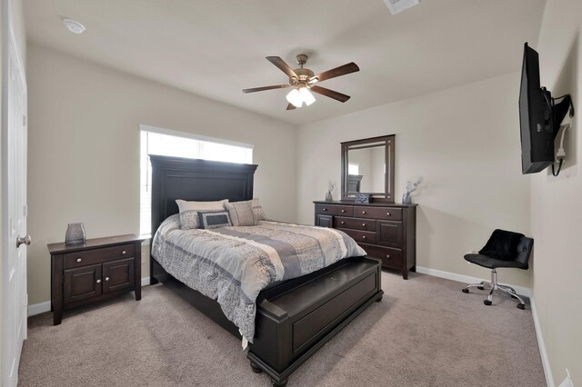 3604 Magnolia Crest Ln, Spring, TX 77386 - bedroom featuring light carpet and a ceiling fan