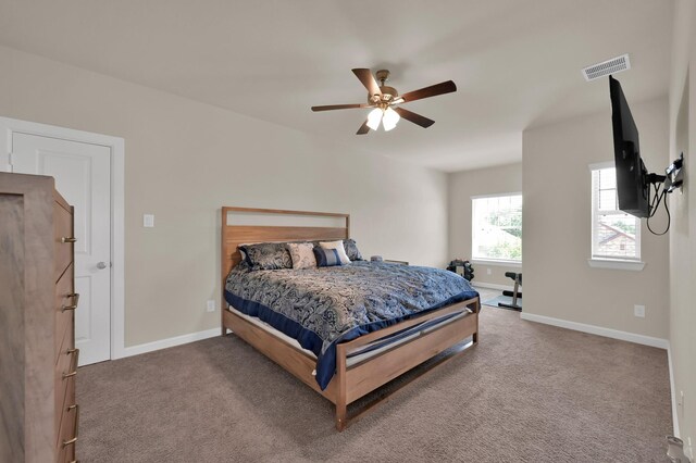 3604 Magnolia Crest Ln, Spring, TX 77386 - bedroom with carpet flooring and a ceiling fan