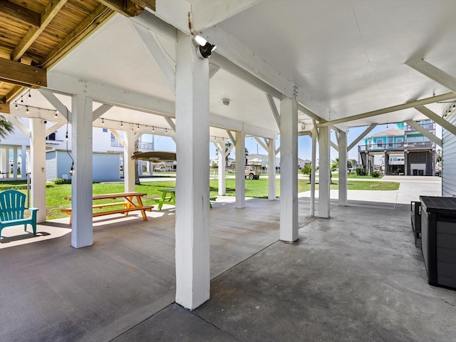 4039 San Jacinto Dr, Galveston, TX 77554 - view of patio with a residential view