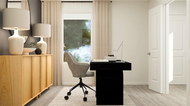 3009 Wild Dunes Dr, Katy, TX 77493 - office area featuring light wood-style flooring