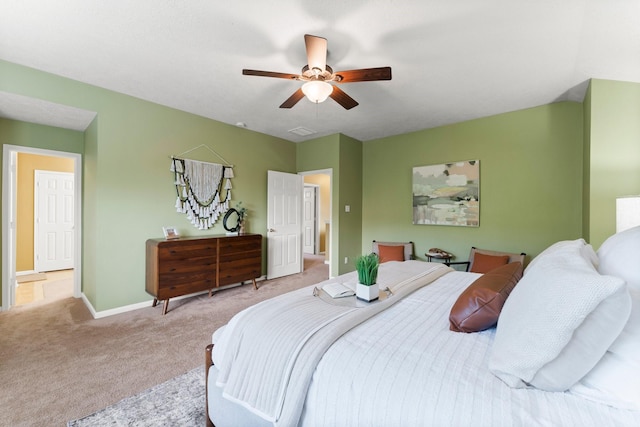28210 Slatestone Ln, Spring, TX 77386 - bedroom with carpet floors and a ceiling fan