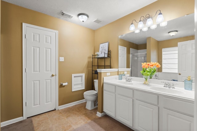 28210 Slatestone Ln, Spring, TX 77386 - full bath featuring double vanity, a stall shower, and tile patterned flooring