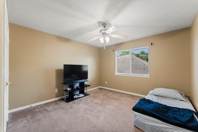 28210 Slatestone Ln, Spring, TX 77386 - sitting room featuring carpet, a ceiling fan, and a textured ceiling