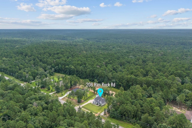 206 Rim Rock Rd, Huntsville, TX 77340 - aerial view of a heavily wooded area