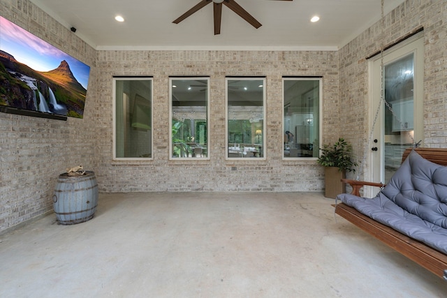 206 Rim Rock Rd, Huntsville, TX 77340 - view of patio featuring ceiling fan