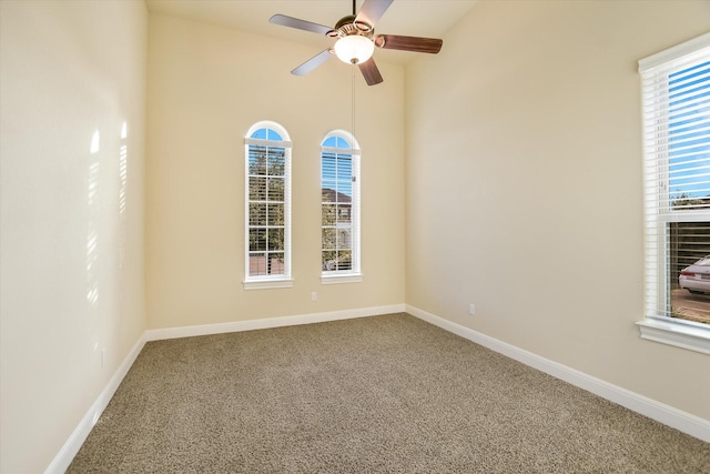 2728 Long Lasso Pass, Leander, TX 78641 - carpeted spare room featuring ceiling fan and baseboards