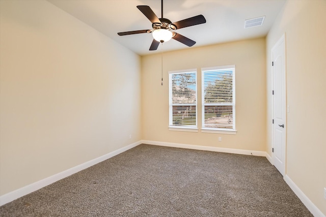 2728 Long Lasso Pass, Leander, TX 78641 - spare room featuring dark colored carpet and ceiling fan
