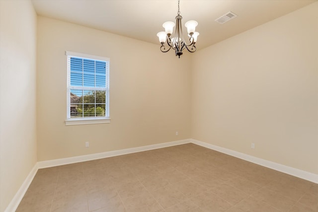 2728 Long Lasso Pass, Leander, TX 78641 - unfurnished room featuring a chandelier and baseboards