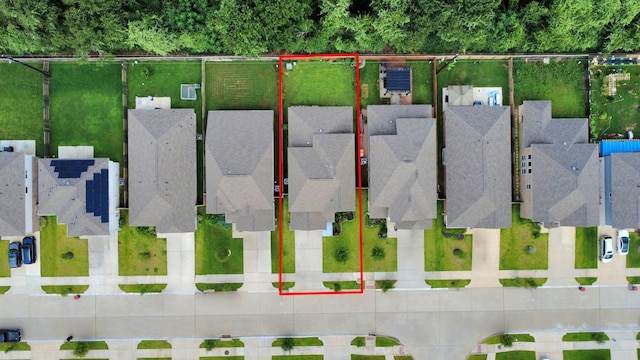 5206 Wyatt James Ln, Brookshire, TX 77423 - aerial perspective of suburban area with property boundaries highlighted