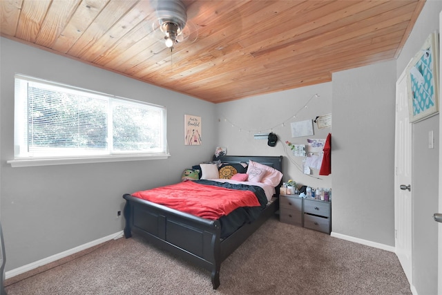 7403 Theisswood Rd, Spring, TX 77379 - bedroom with carpet flooring and wooden ceiling