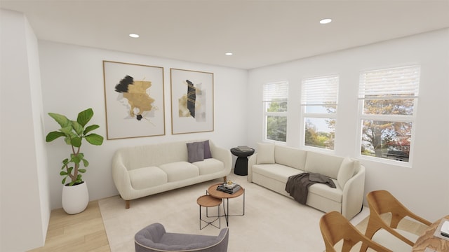 1316 W Willis St, Alvin, TX 77511 - living area with recessed lighting and light wood-style floors