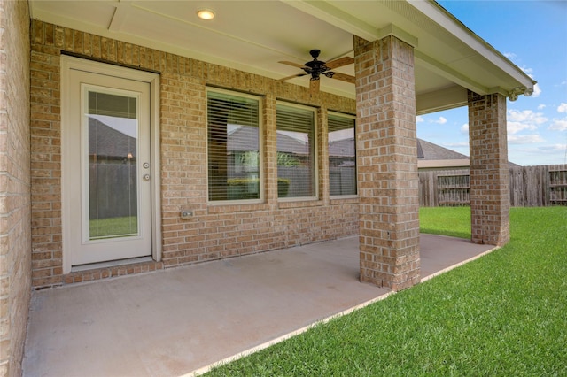 8426 Kari Bend Cir, Richmond, TX 77407 - view of patio featuring a ceiling fan