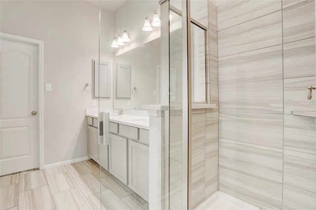 8426 Kari Bend Cir, Richmond, TX 77407 - full bathroom featuring vanity and a stall shower