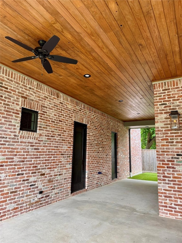 1701 Bayram Dr, Houston, TX 77055 - view of patio featuring a ceiling fan