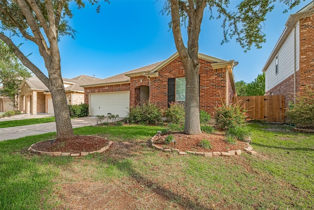 19914 Pemetic Trl, Richmond, TX 77407 - ranch-style house featuring brick siding, an attached garage, and concrete driveway