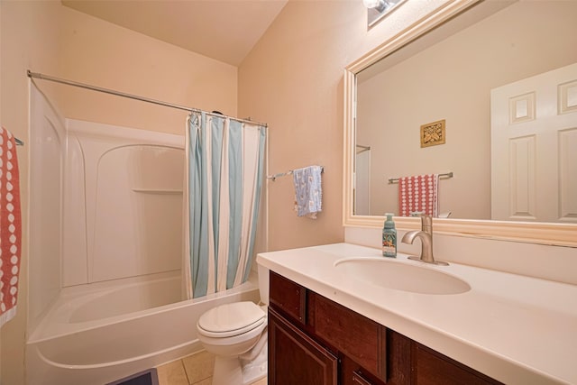 19914 Pemetic Trl, Richmond, TX 77407 - bathroom featuring vanity, shower / tub combo, and tile patterned floors
