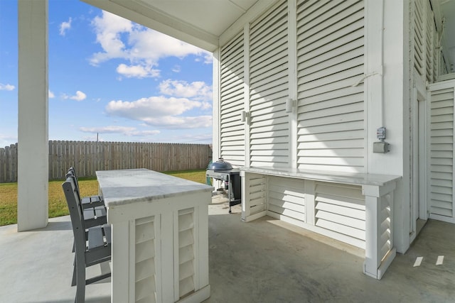 3430 Indian Beach Dr, Galveston, TX 77554 - view of patio with area for grilling