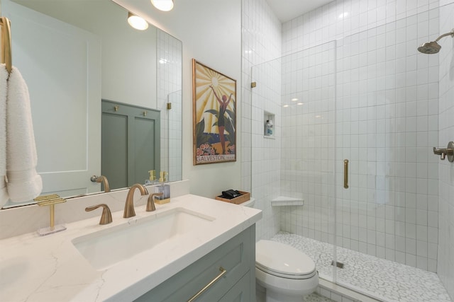 3430 Indian Beach Dr, Galveston, TX 77554 - bathroom with a stall shower and vanity