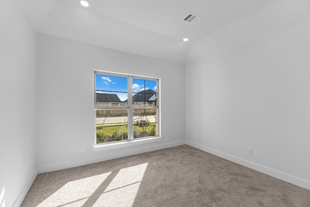 21410 Flora Springs Ln, Magnolia, TX 77355 - carpeted empty room with recessed lighting and lofted ceiling